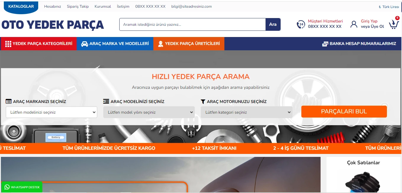 Opencart Oto Yedek Parça