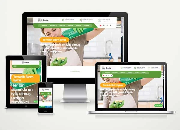 Temizlik Şirketi Web Sitesi Paketi Cleniq